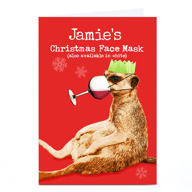 Personalised PG Quips Christmas Card - Face Mask
