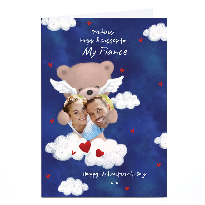 Photo Hugs Valentine's Day Card- Bear in The Clouds, Fiance