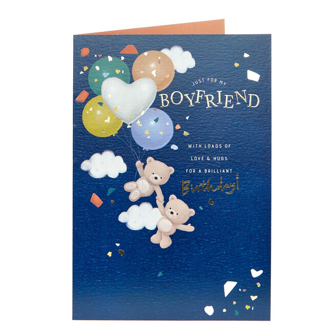 Boyfriend With Loads Of Love Hugs Birthday Card