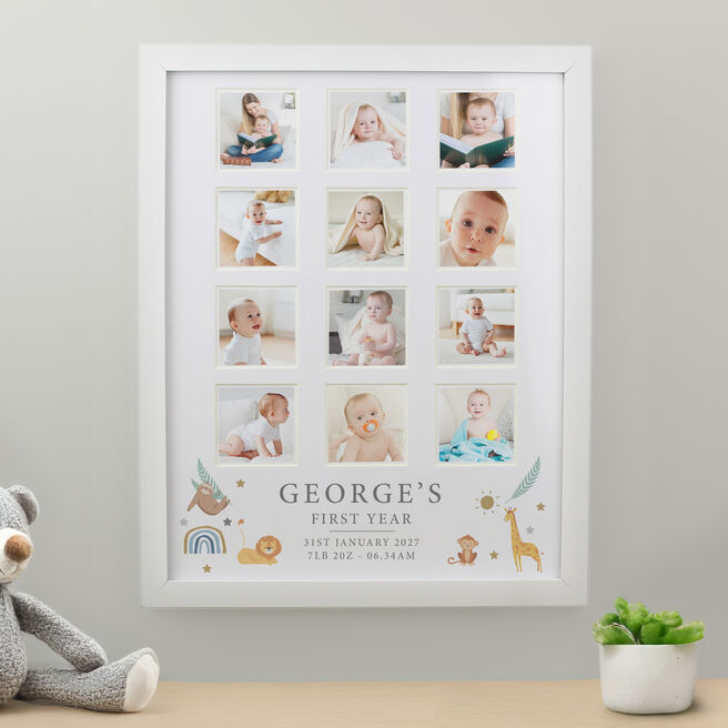 Personalised Animals White Multi Photo Frame