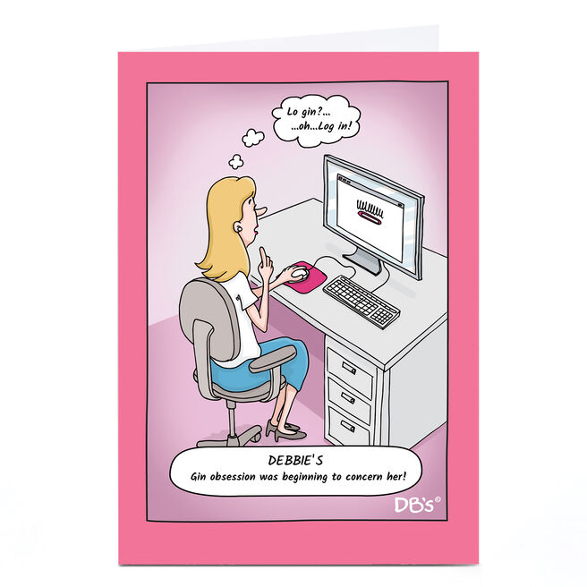 Personalised DB's Card - Gin Obsession