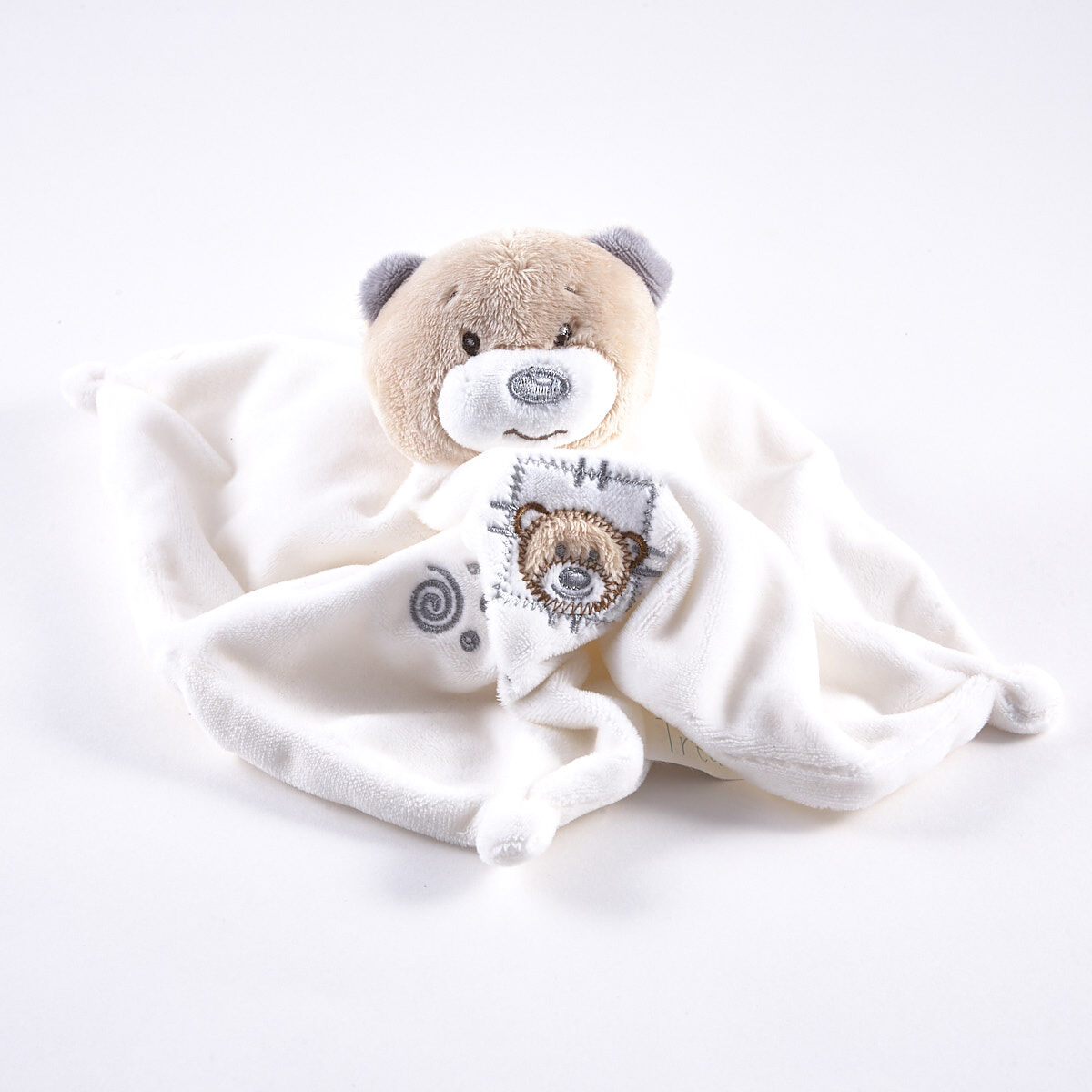 tiny treasures knitted bear comforter
