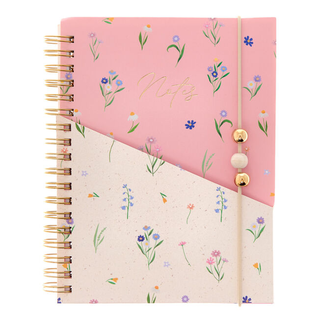 Floral A6 Notebook With Bead Detail