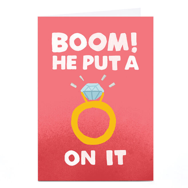 Personalised Jolly Awesome Engagement Card - BOOM! 
