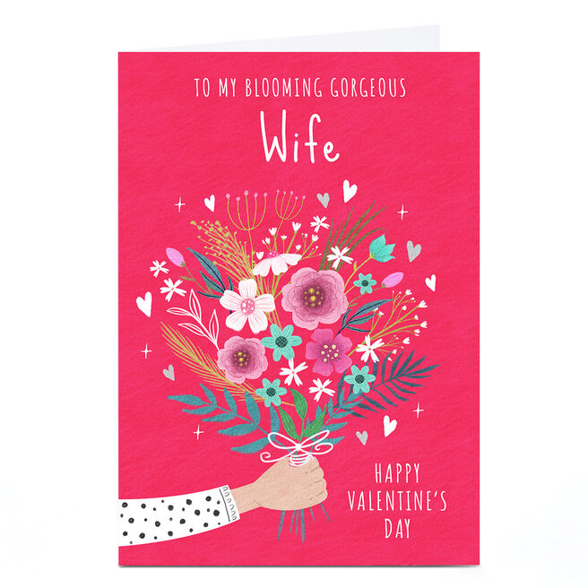 Personalised Dalia Clark Valentine's Day Card - Blooming Gorgeous