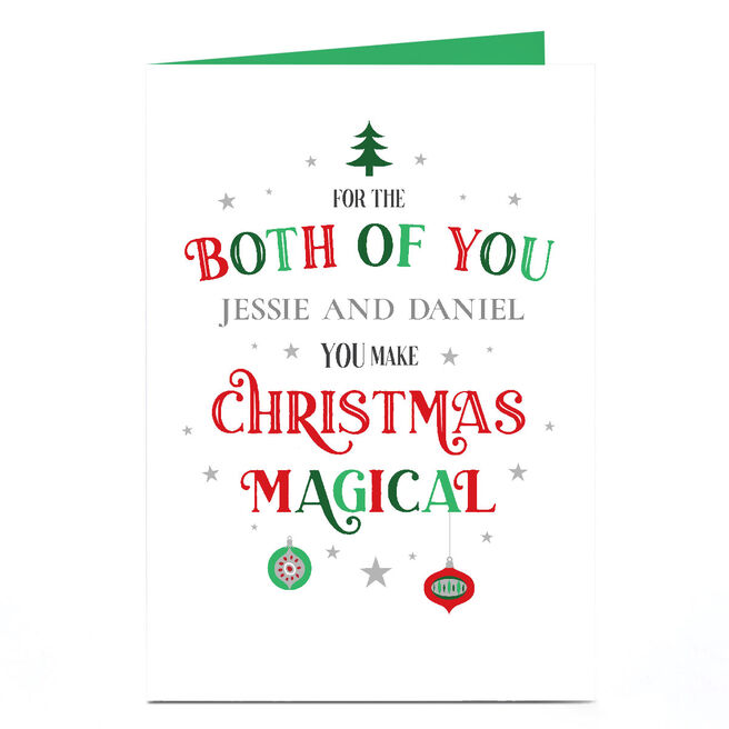 Personalised Christmas Card - You Make Christmas Magical
