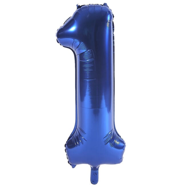 Blue Number 1 Foil Giant Helium Balloon (Deflated)