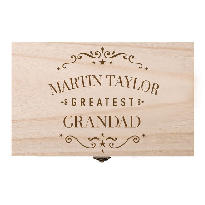 Personalised Wooden Box - Greatest Grandad
