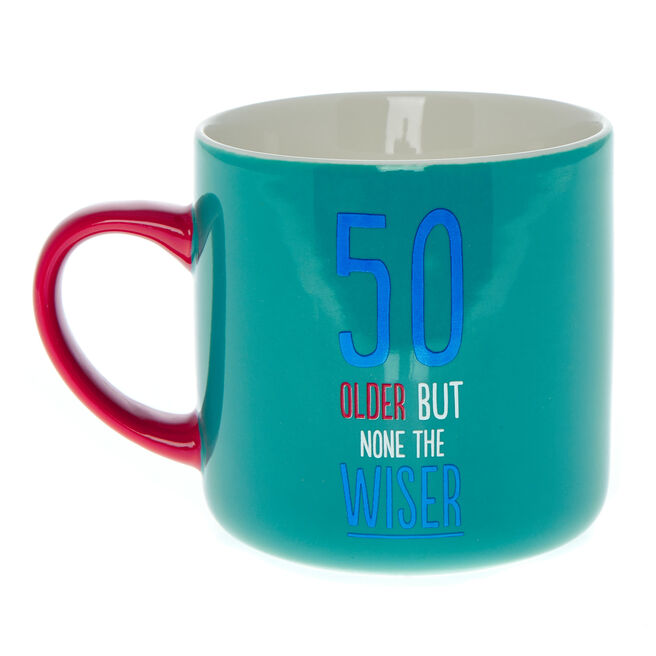 None the Wiser 50th Birthday Mug