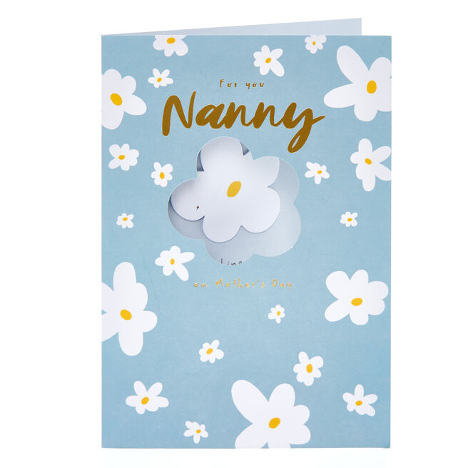 Nanny Cut Out Flower Mother's Day Card