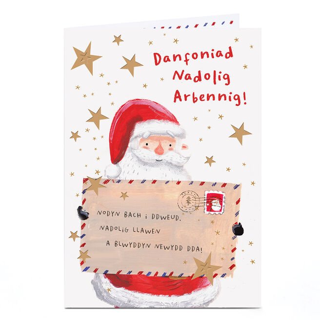 Welsh Christmas Card - Letter From Santa