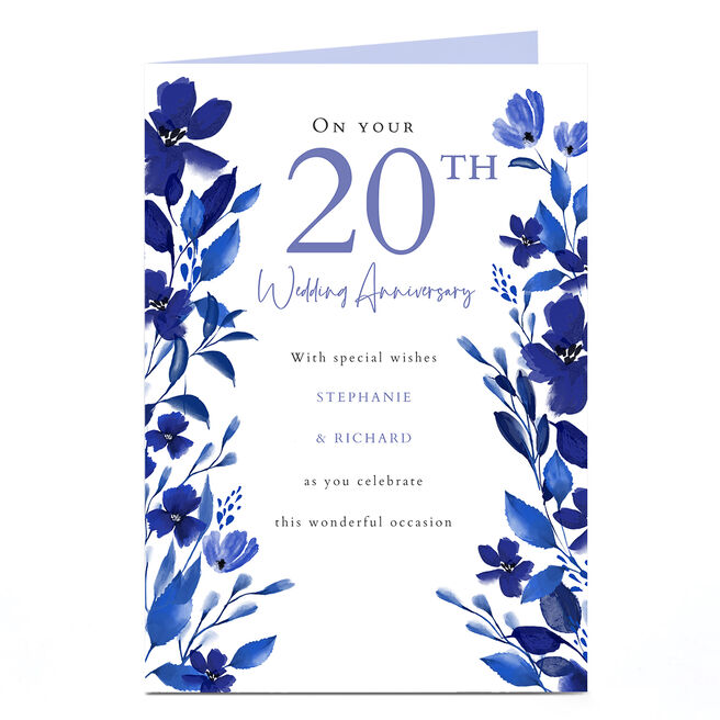 Personalised 20th Anniversary Card - Celebrate This Wonderful Occasion
