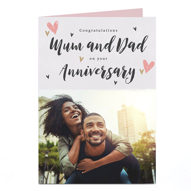 Personalised Anniversary Photo Card - Mum and Dad 
