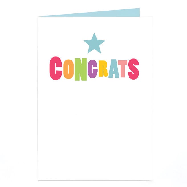 Congratulations Card - CONGRATS Bright Letters
