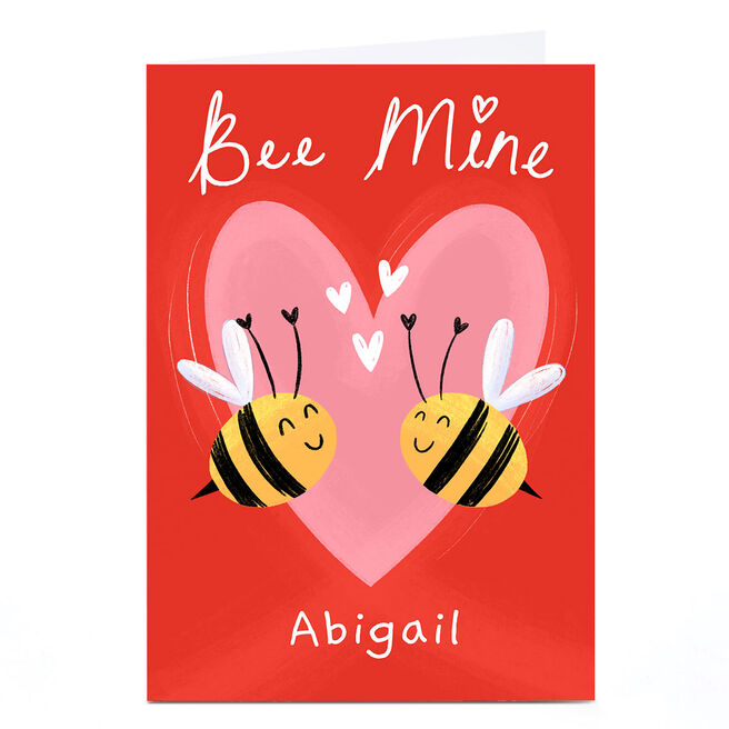 Personalised Chloe Fae Valentine's Day Card - Bee Mine