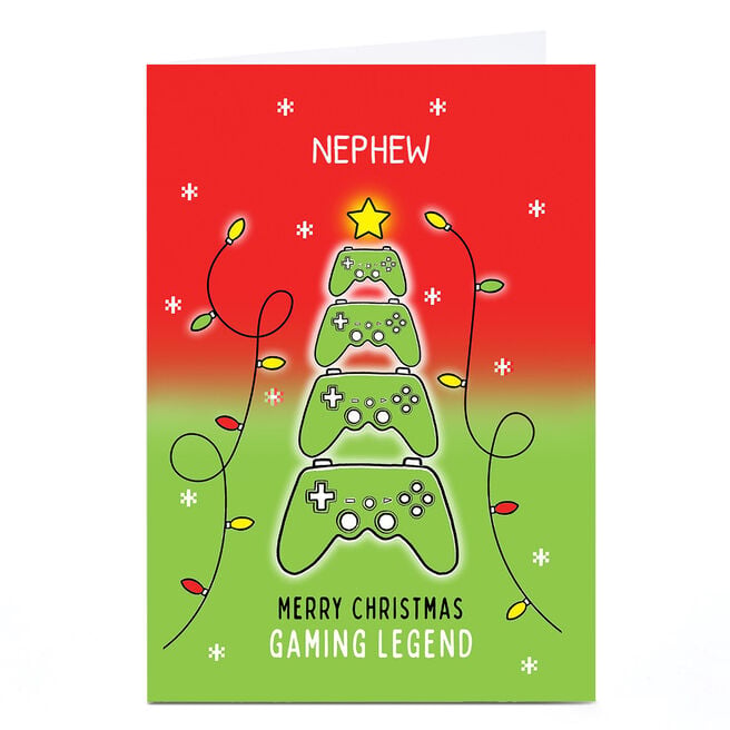 Personalised Christmas Card - Gaming Legend, Nephew