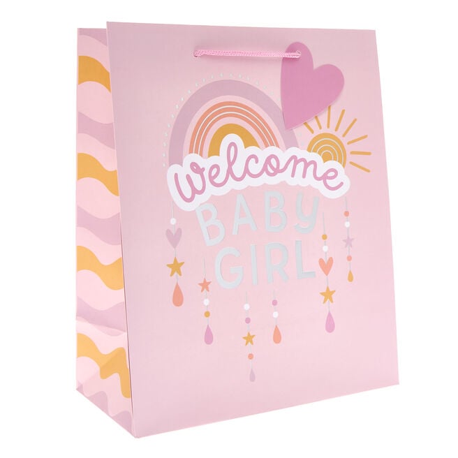 Baby Girl Large Portrait Gift Bag