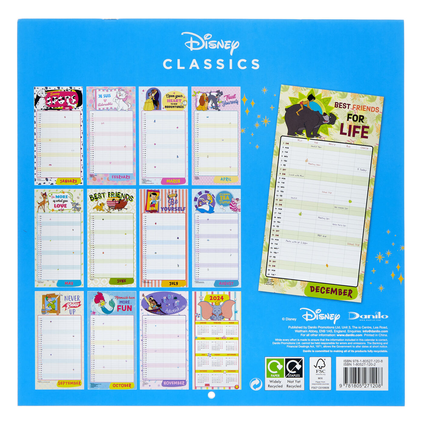 Buy Disney Classics Family Calendar 2024 for GBP 4.99 Card Factory UK