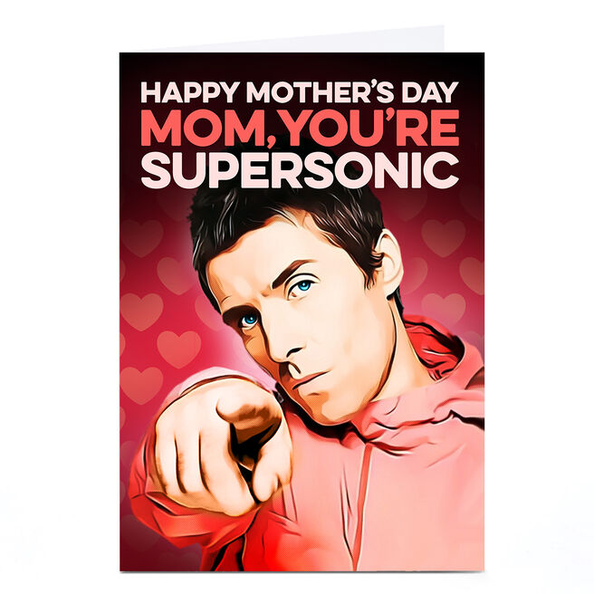 Personalised PG Quips Mother's Day Card - Mom, You're Supersonic