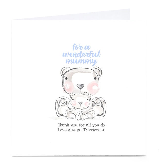 Personalised Rachel Griffin Mother's Day Card - Wonderful Mummy