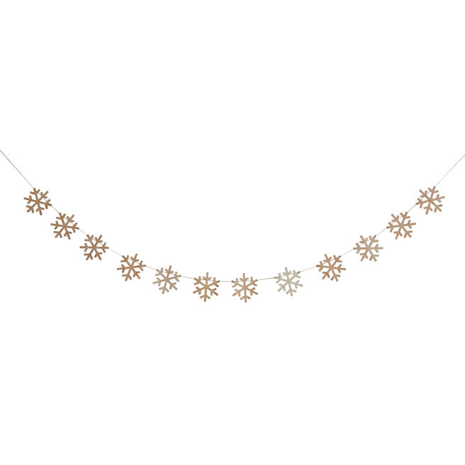 Snowflake Wooden Garland