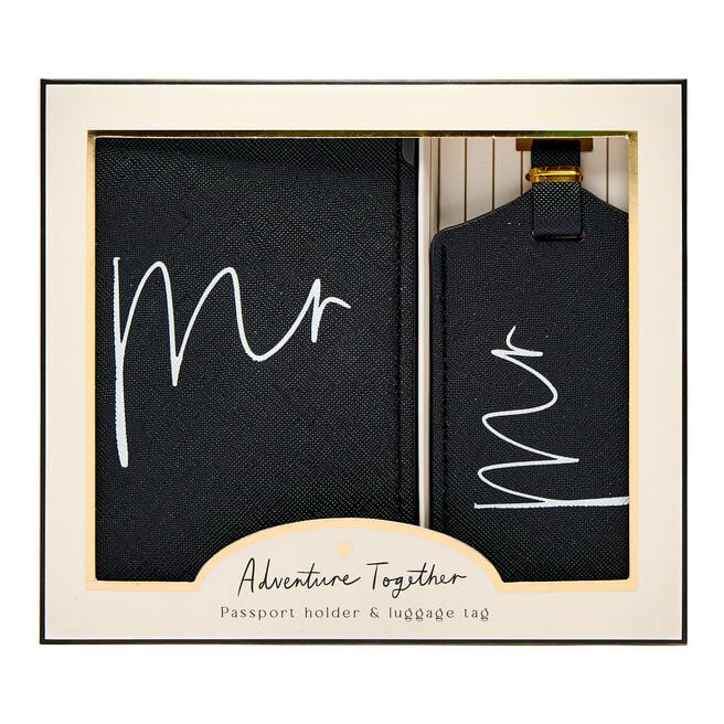 Adventure Together Mr Passport Holder & Luggage Tag