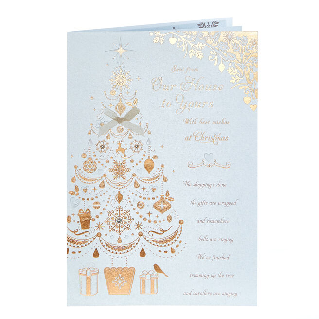 Christmas Card - Our House To Yours With Best Wishes 