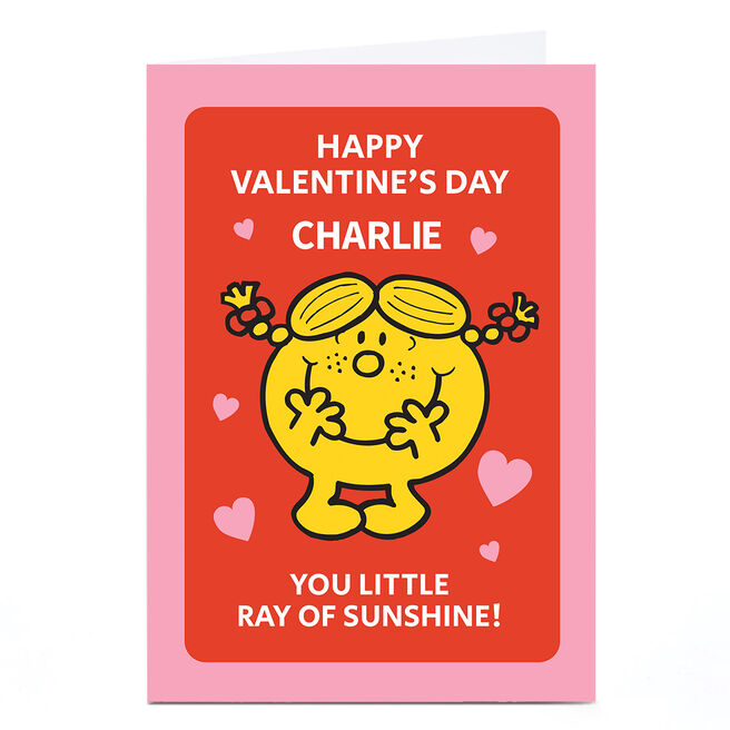 Personalised Little Miss Valentine's Day Card - Little Miss Sunshine