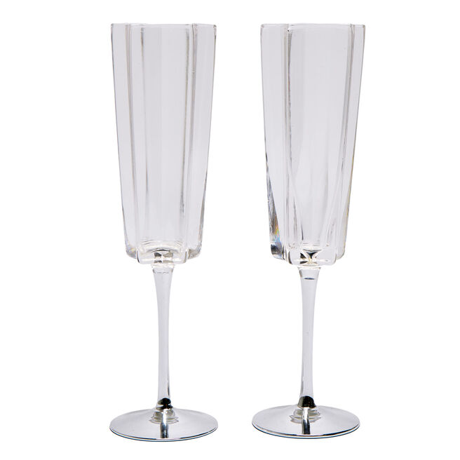 Pop The Fizz Flute Glasses - Set of 2