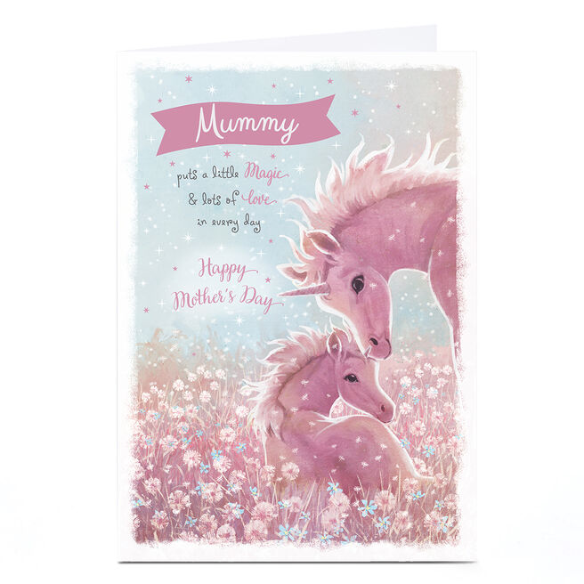 Personalised Mother's Day Card - A Little Magic and Lots of Love Unicorn, Mummy
