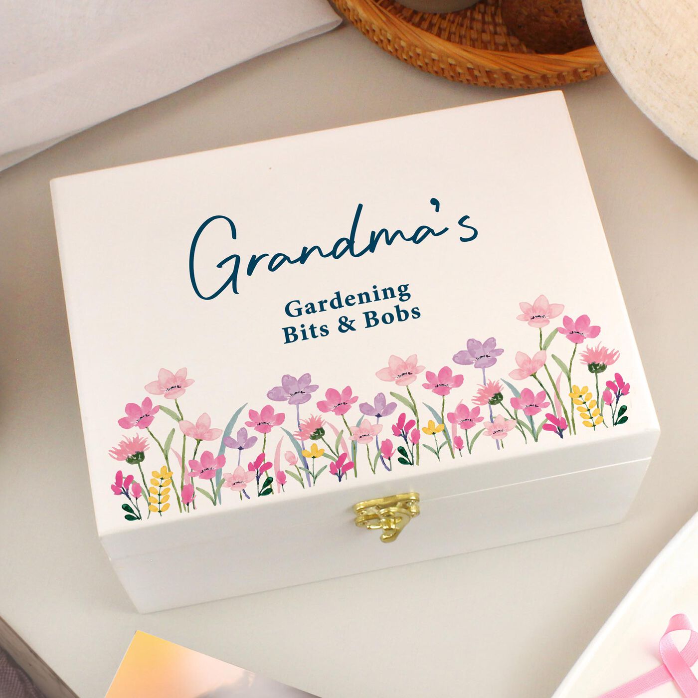 Buy Personalised Floral Wooden Keepsake Box for GBP 24.99 | Card Factory UK