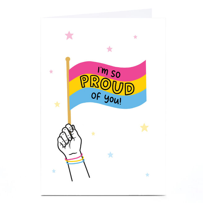 Blue Kiwi Pride Card - Pansexual Flag