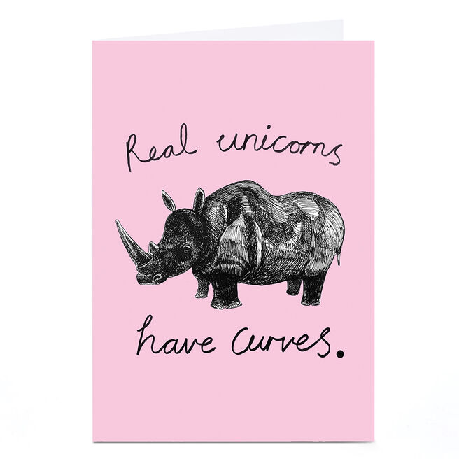 Personalised Jolly Awesome Card - Curvy Unicorn