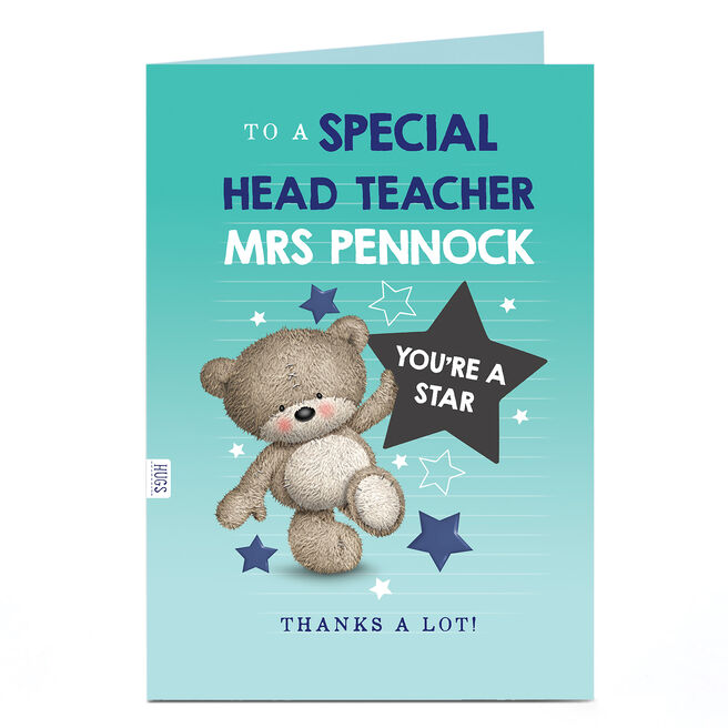 Personalised Thank You Head Teacher Card - You're A Star