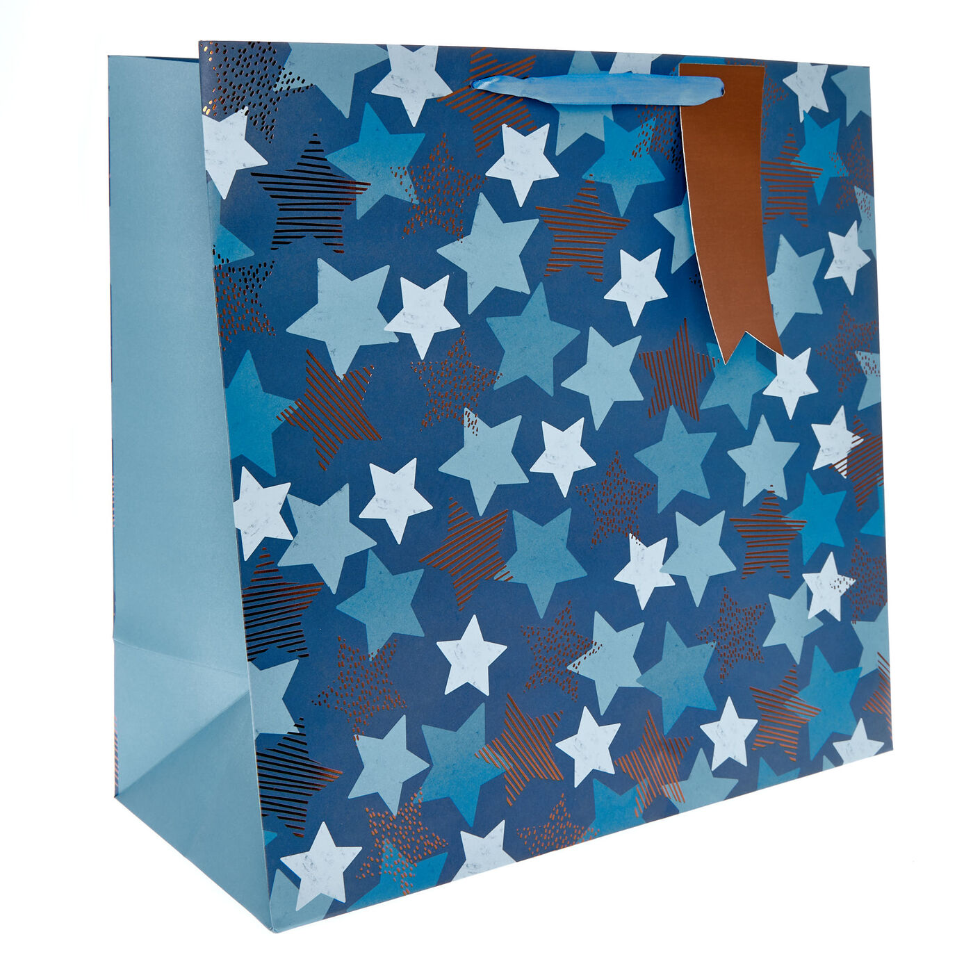 Buy Blue Stars Extra Large Square Gift Bag for GBP 1.99 Card Factory UK