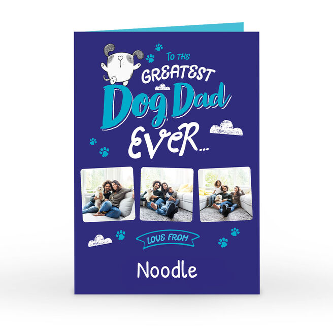 Personalised Father's Day Photo Card - Greatest Dog Dad Ever