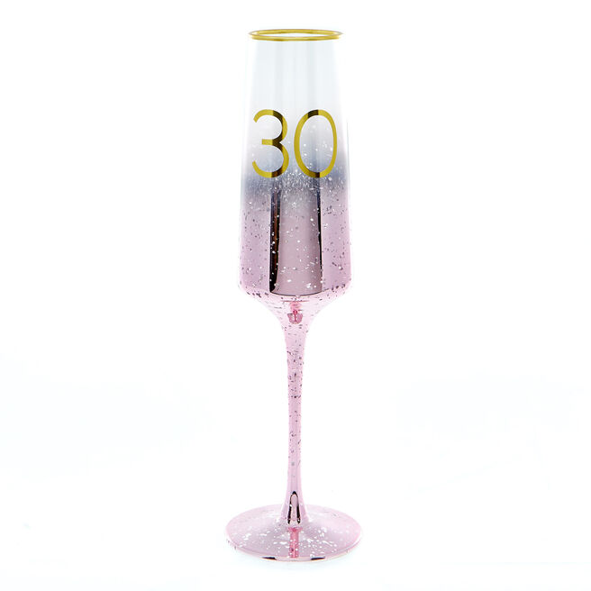 30th Birthday Champagne Flute - Happy Birthday To You