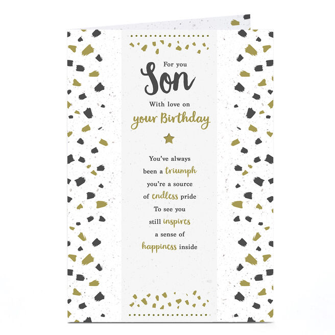 Birthday Card - Triumph and Pride, Son