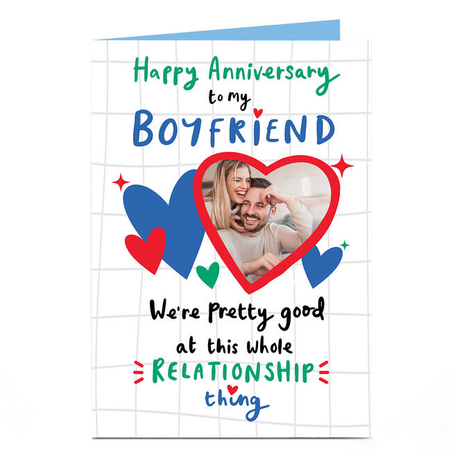 Personalised Anniversary Photo Card - To My Boyfriend