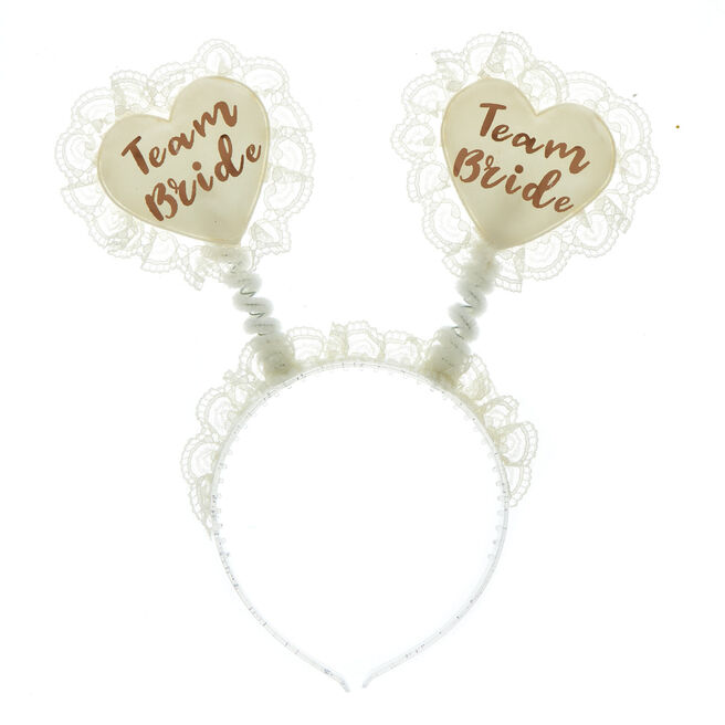 Team Bride Lace & Rose Gold Bopper