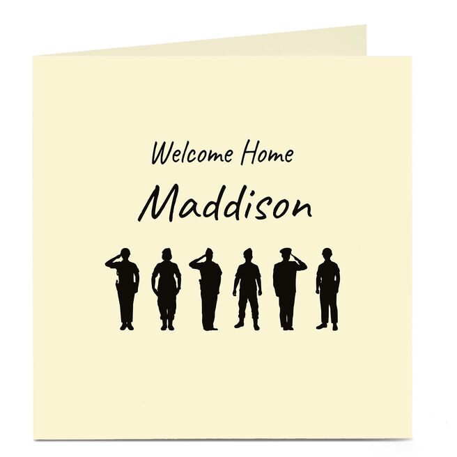 Personalised Military Card - Welcome Home