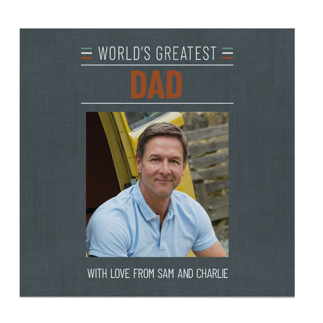 Photo Personalised Belgian Chocolates - World's Greatest Dad