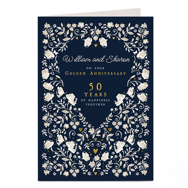 Personalised Anniversary Card - Golden Anniversary
