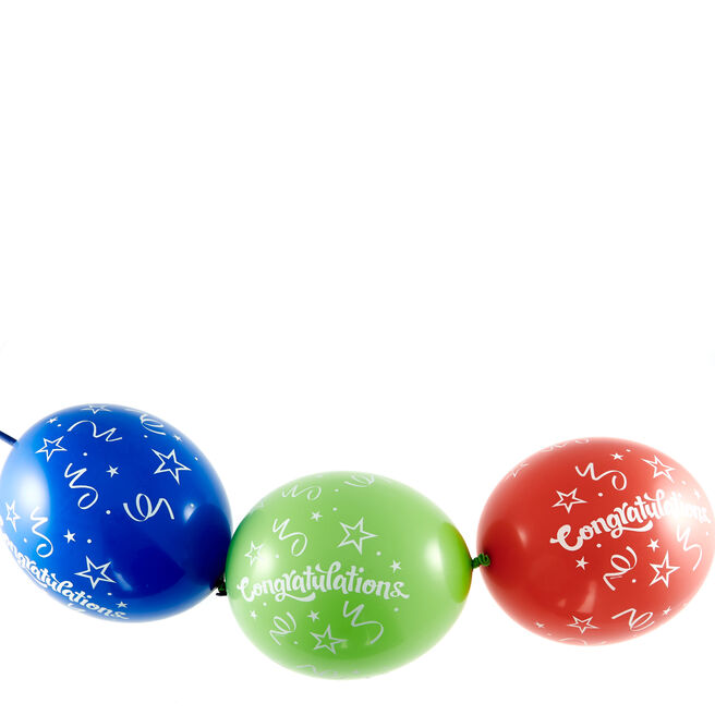 Congratulations Balloons, Helium Well Done Balloon Delivery Near Me UK Card Factory