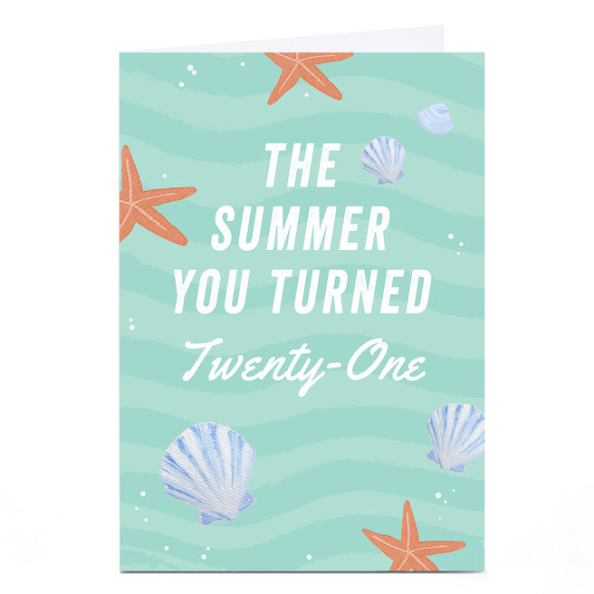 Personalised 21st Birthday Card - The Summer You Turned 21