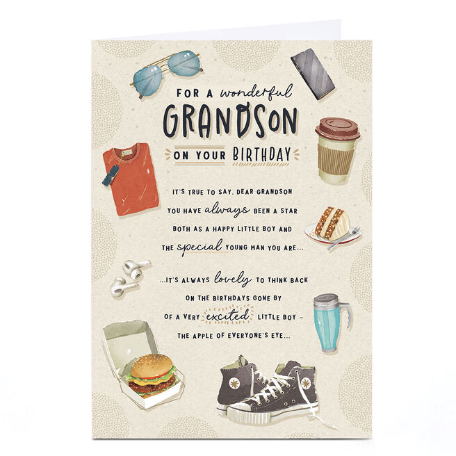 Personalised Birthday Card - Special Young Man, Grandson