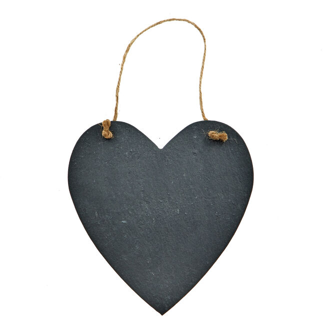 Large Hanging Heart Slate Sign