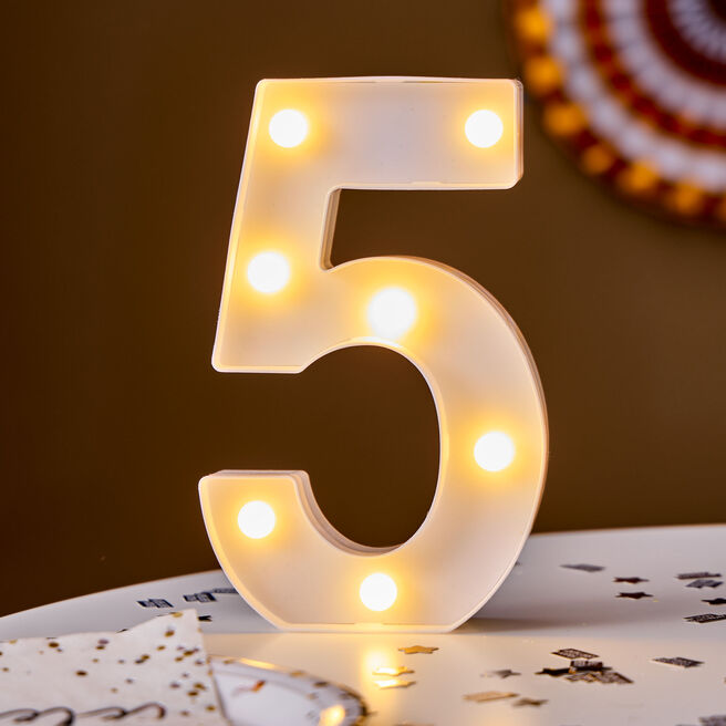 LED Number 5 Light