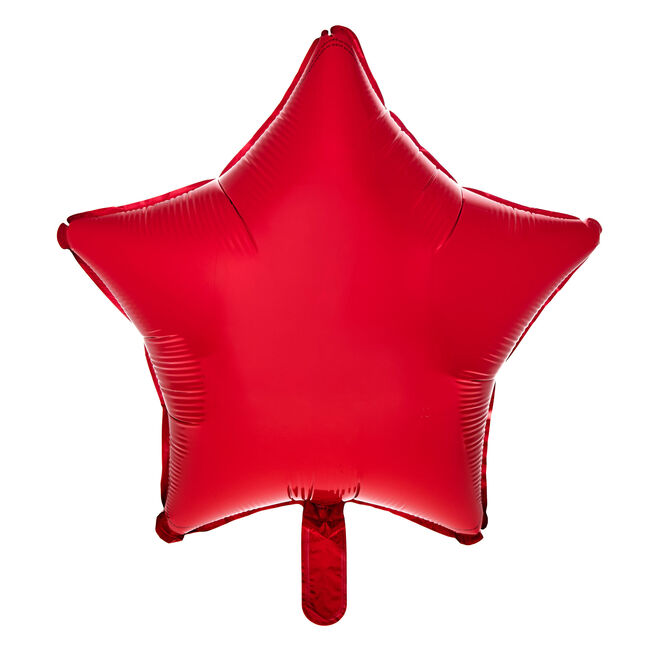 Red Star 19-Inch Foil Helium Balloon
