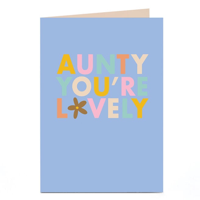 Birthday Card - Aunty You're Lovely Flower